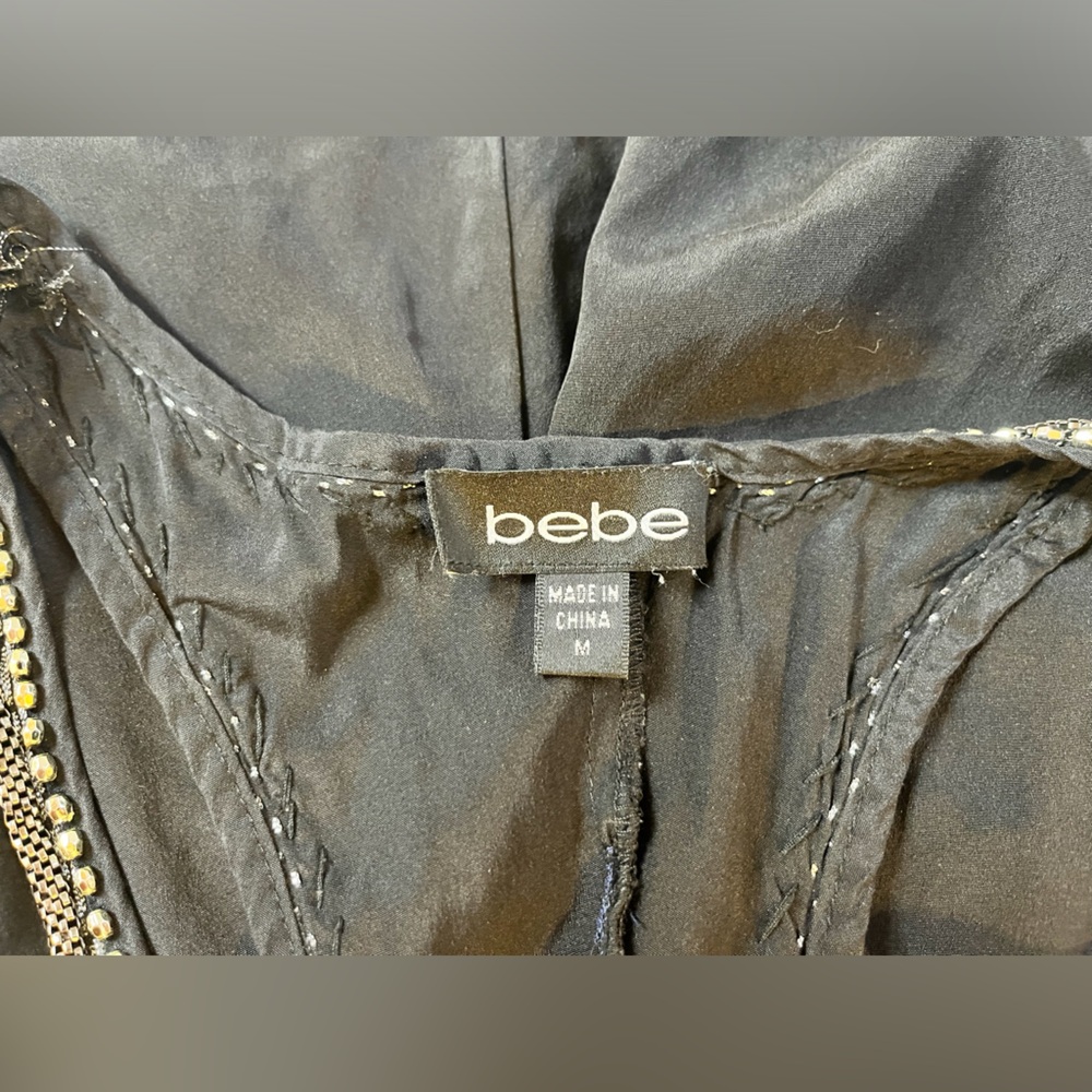Bebe Silk Beaded Racerback Top - Picture 7 of 7